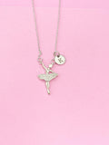 Silver Ballet Dance Girl Charm Necklace, Ballet Necklace, Ballet Gift, Dance School Gift, Ballet School Gift, Ballet Gift, N5015