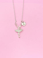 Silver Ballet Dance Girl Charm Necklace, Ballet Necklace, Ballet Gift, Dance School Gift, Ballet School Gift, Ballet Gift, N5015