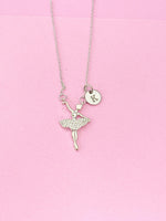 Silver Ballet Dance Girl Charm Necklace, Ballet Necklace, Ballet Gift, Dance School Gift, Ballet School Gift, Ballet Gift, N5015