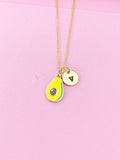 Gold Avocado Charm Necklace, Christmas Gifts for Girlfriends, N4202A