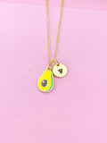 Gold Avocado Charm Necklace, Christmas Gifts for Girlfriends, N4202A