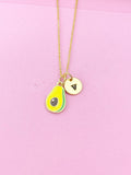 Gold Avocado Charm Necklace, Christmas Gifts for Girlfriends, N4202A