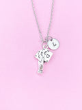 Silver Play Card Charm Necklace, Hand Play Card Charm, Poker Charm, Playing Card Club Gift, N141