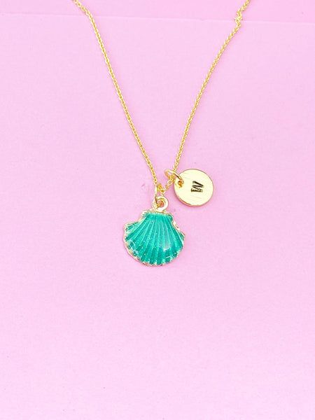Gold Seashell Charm Necklace, F N1126