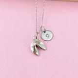 Silver Fortune Cookie Necklace Birthday Gifts, Personalized Gifts, N432