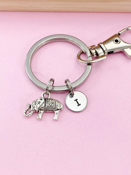 Silver Elephant Charm Keychain, N5404A