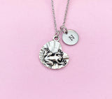 Silver Frog on Lily Pad Charm Necklace, Frog on Lotus Leaf, Girlfriends Gift, Personalized Gift, N5795