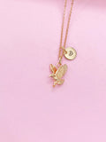 Gold Eagle Charm Necklace, Rose Gold and Silver in Option, KN348