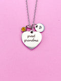 Silver Great Grandma Necklace, Stainless Steel Jewelry D330