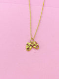 Gold Theater Mask Charm Necklace, Drama Necklace, Drama Comedy Charm, Drama Club Gift, N4893A