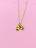 Gold Theater Mask Charm Necklace, Drama Necklace, Drama Comedy Charm, Drama Club Gift, N4893A