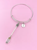 Silver Fork King Crown Charm Bracelet, Personalized Gift, N1291
