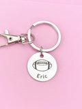 Silver Football Keychain Necklace Bracelet Optional, D169