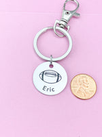 Silver Football Keychain Necklace Bracelet Optional, D169