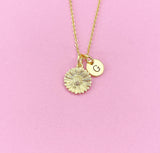 Gold Daisy Flower Charm Necklace, N5437
