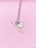 Silver Oboe Charm Necklace, Music Matching Band Necklace Gifts, N4380