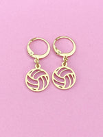 Gold or Silver Volleyball Charm Earrings, N5801