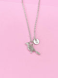 Silver Woodpecker Charm Necklace, Woodpecker Bird Jewelry Gift, N4403