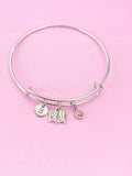Silver Open Book Charm Bracelet, Book Charm, Bookworm Gift, N916Z