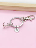 Silver Cat Charm Keychain, N5797