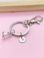 Silver Cat Charm Keychain, N5797