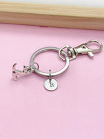 Silver Cat Charm Keychain, N5797