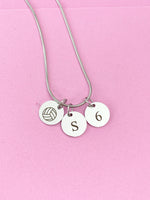 Silver Volleyball Necklace, D221
