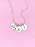 Silver Volleyball Necklace, D221