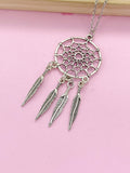 Silver Dreamcatcher Charm Necklace, N1009