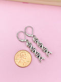 Silver DNA Charm Earrings, N1238Z