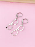 Silver Eyeglasses Earrings, N1413J