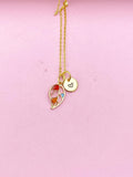 Gold Leaf Charm Necklace, N2312