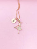 Ballet Necklace, Ballet Dance Charm, Personalized Gift, N344