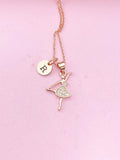 Ballet Necklace, Ballet Dance Charm, Personalized Gift, N344