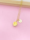 Gold Durian Fruit Charm Necklace, Birthday Gift, N5165