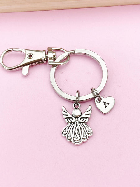 Silver Guardian Angel Charm Keychain, N1705A