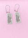 Silver Computer Keyboard Charm Earrings, N5804