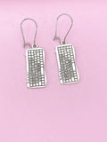 Silver Computer Keyboard Charm Earrings, N5804