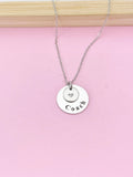 Silver Hand Stamp Coach Charm Necklace, Coach Jewelry, N891B
