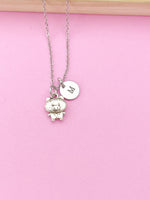 Silver Pig Charm Necklace, N22