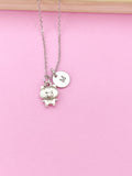 Silver Pig Charm Necklace, N22