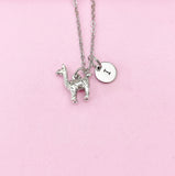 Silver Llama Charm Necklace, Llama Charm, Alpaca Necklace, Silver Alpaca Charm, Animal Charm, Farmer Gift, N117B