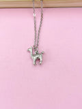 Silver Llama Charm Necklace, N117Y