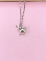 Silver Llama Charm Necklace, N117Y