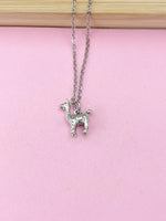 Silver Llama Charm Necklace, N117Y