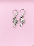 Silver Flamingo Charm Earrings, N5298A