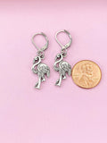 Silver Flamingo Charm Earrings, N5298A