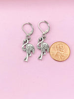 Silver Flamingo Charm Earrings, N5298A
