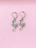 Silver Flamingo Charm Earrings, N5298A