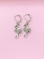 Silver Flamingo Charm Earrings, N5298A